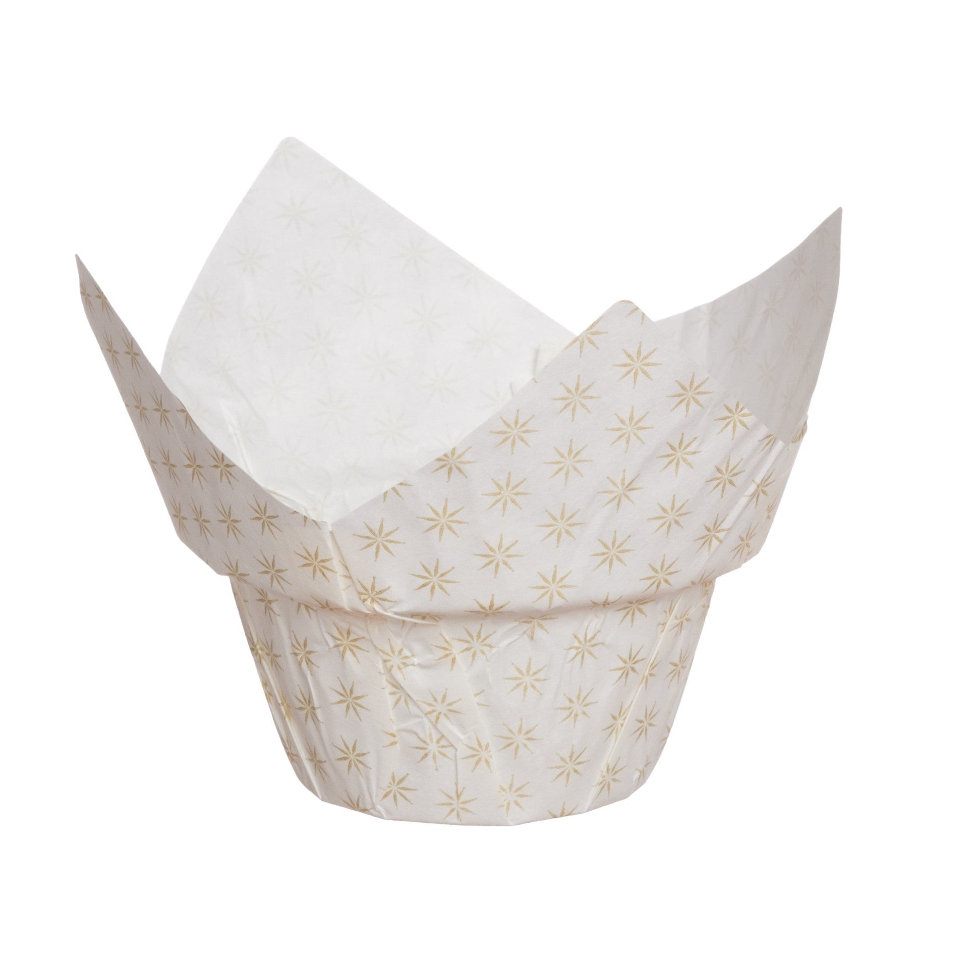Muffin Baskets, High Crown Muffin Set, Chorus Gold/White (Set of 100) - Welcome Home Brands