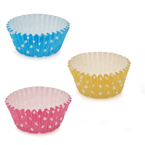 2" Ruffled Baking Cup Cake Set, Colorful Dot