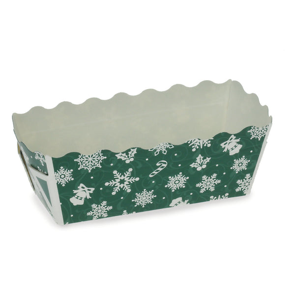 3.2" Mini Loaf, Green Snowflake (Set of 50)